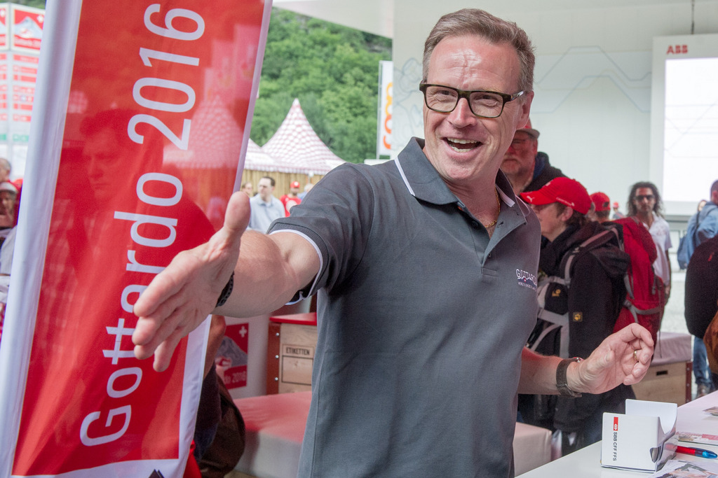 SBB-CEO Andreas Meyer bei der Er&ouml;ffnung des Gotthard-Basistunnels am 1. Juni.